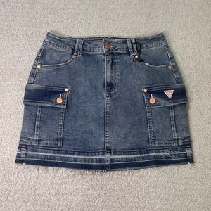 Guess Denim Cargo Mini Skirt